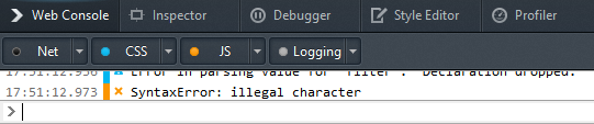 Javascript Fehleransicht im Debugger