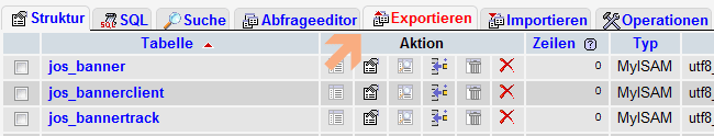 Migration - Export Ordner