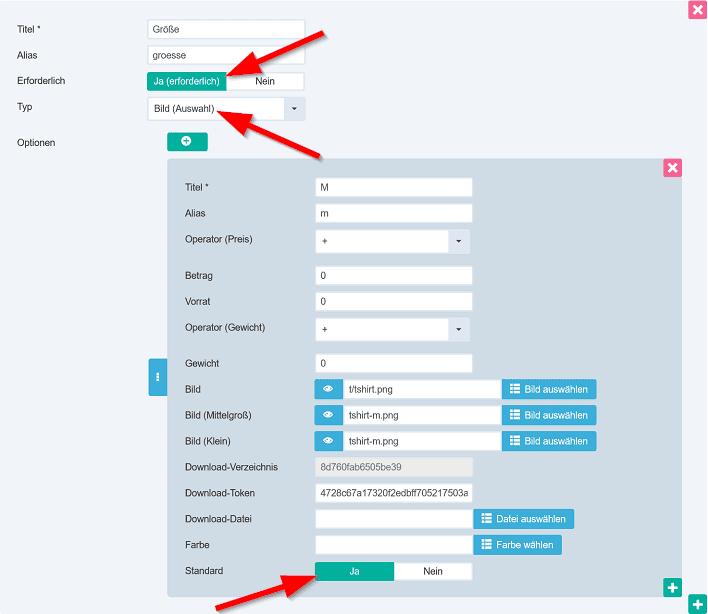 Attributes - required, default option