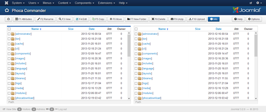 Phoca Commander - Zwei-Fenster-Dateimanager