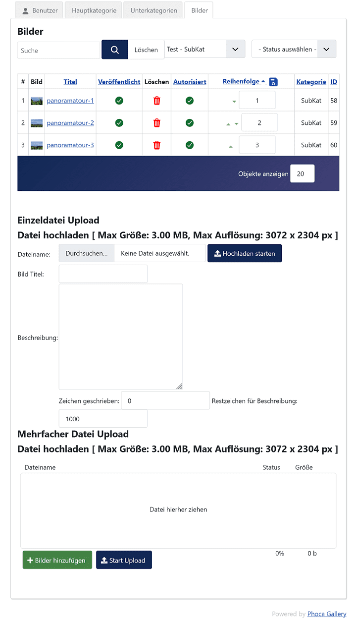 User Control Panel