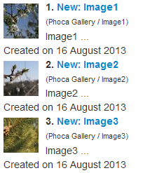 Phoca Gallery Search Plugin - Suchergebniss - kleine Miniaturbilder