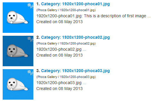 Phoca Gallery Suchergebnisse - Bilder