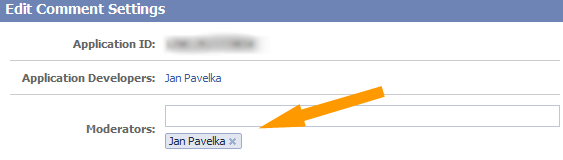 Facebook Comments Administration Settings