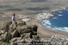 Spanien | Kanaren | Provinz Las Palmas | Lanzarote | Caleta de Famara vom Risco de Famara aus gesehen |