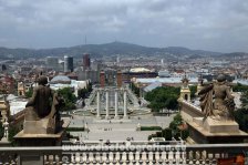 Spanien | Cataluña | Barcelona | Sants-Montjuïc | Blick auf Plaça d&#039;Espanya |