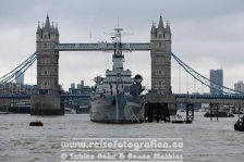 UK | England | London | Southwark | Tower Bridge &amp; HMS Belfast |